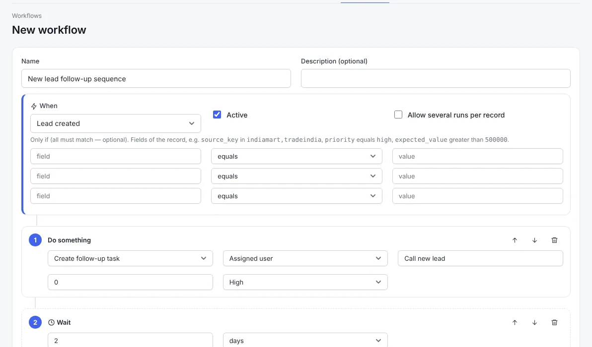 Automation & follow-ups in NexaCRM